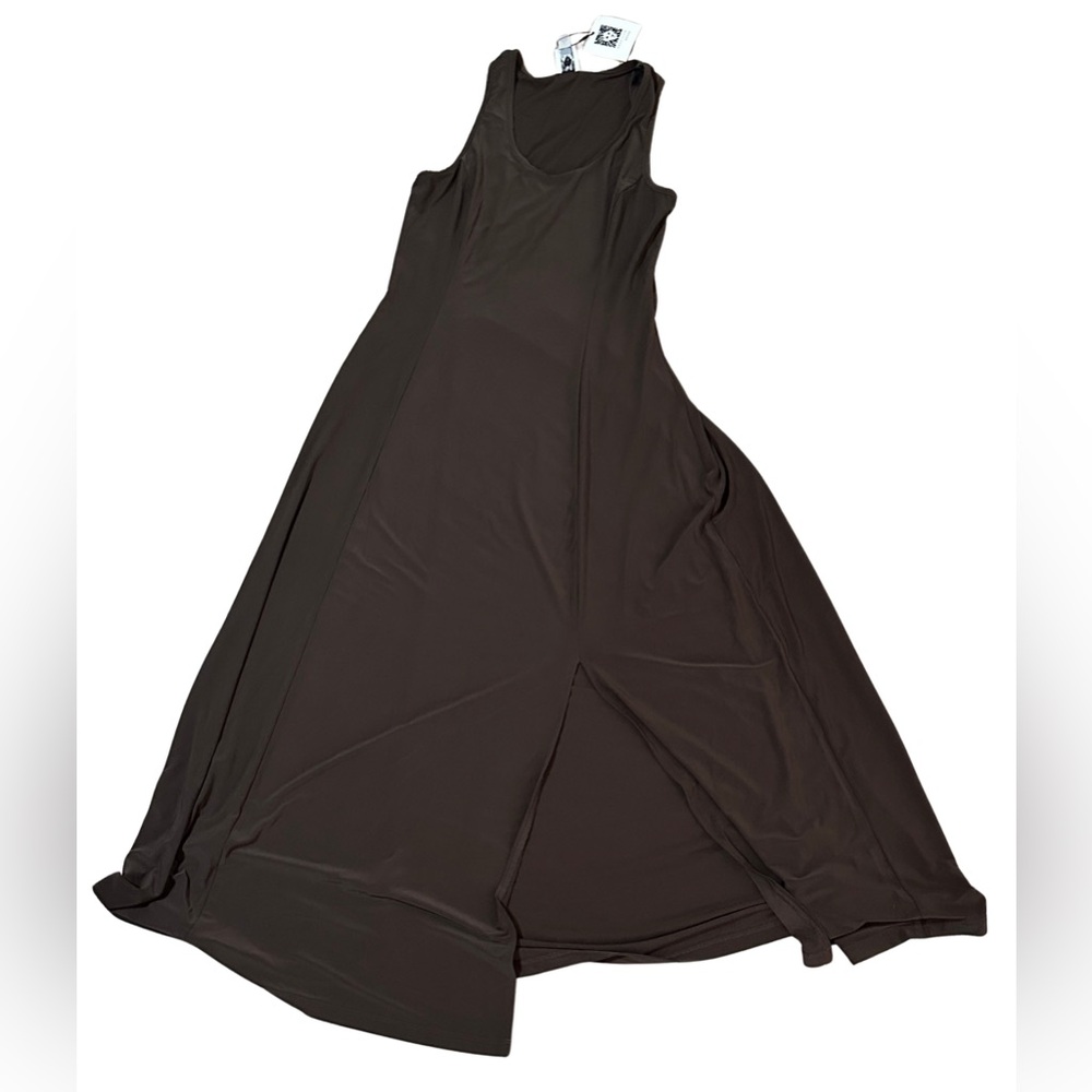 Anne Klein Dark Brown Sleeveless Maxi Dress